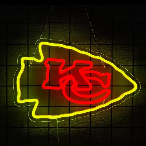 KANSAS CITY CHIEFS FOOTBALL NEON LED SIGN - Picture 6 of 6